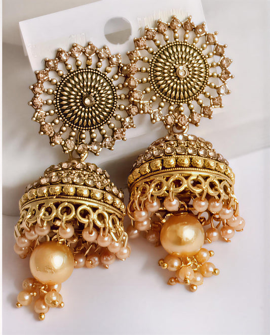 Golden Aura Jhumkas