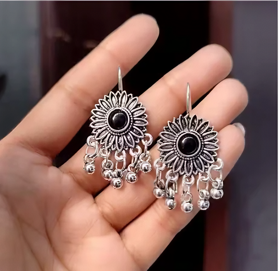 Black Lotus Oxidised Danglers