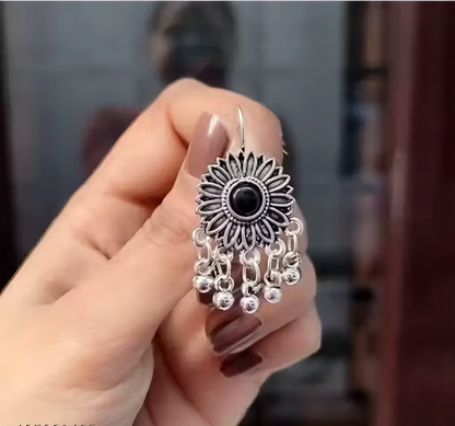 Black Lotus Oxidised Danglers