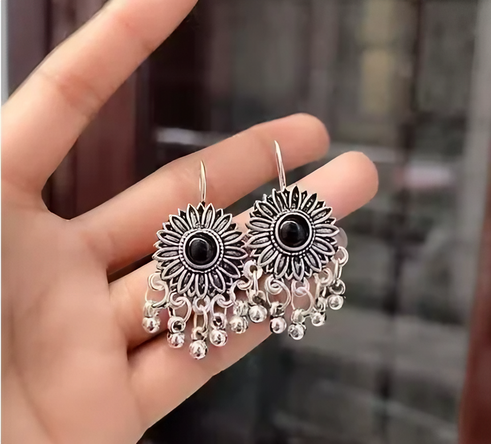 Black Lotus Oxidised Danglers