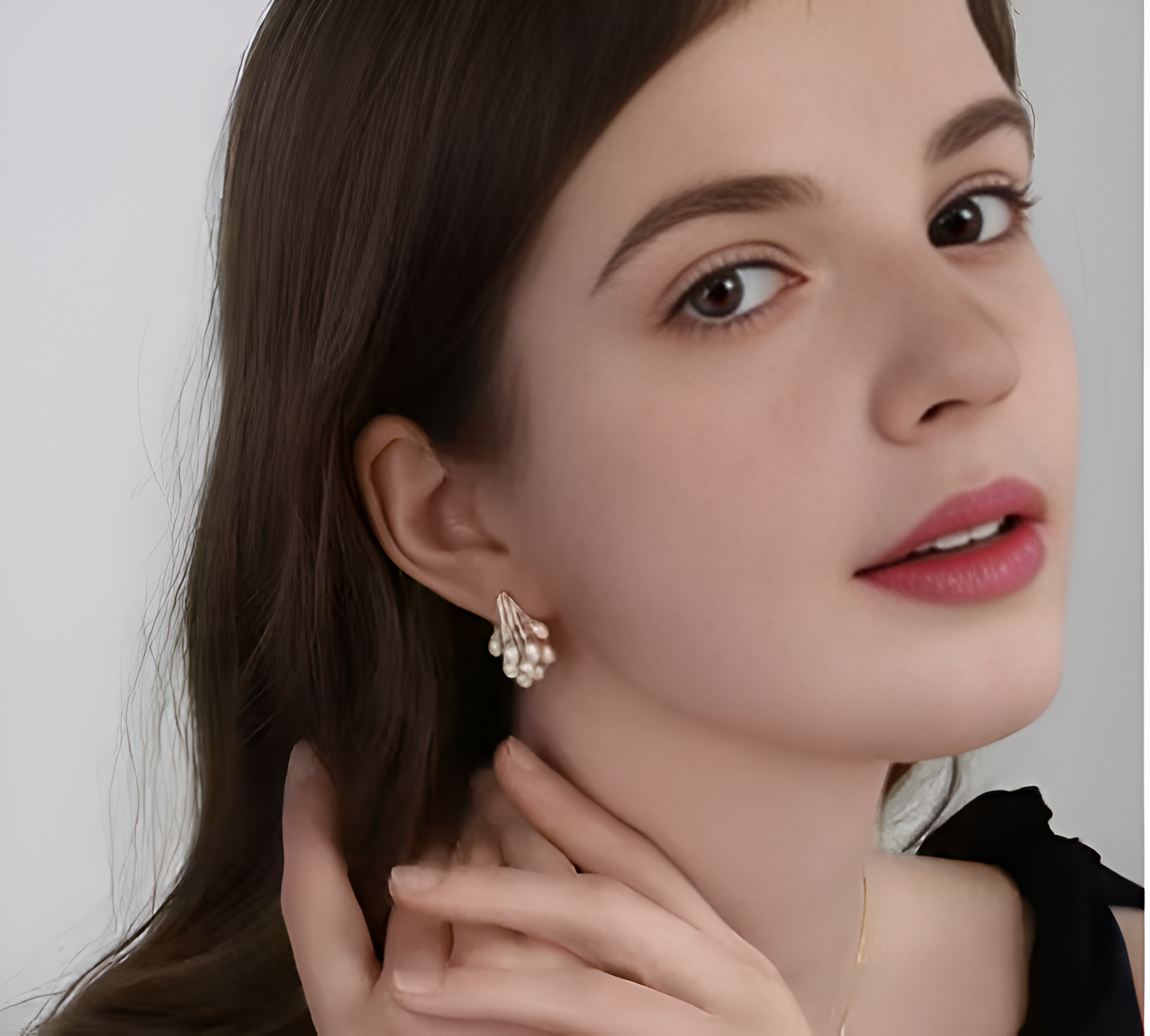 PolluxCraft PearlCascade Gold Plated Oversized Studs