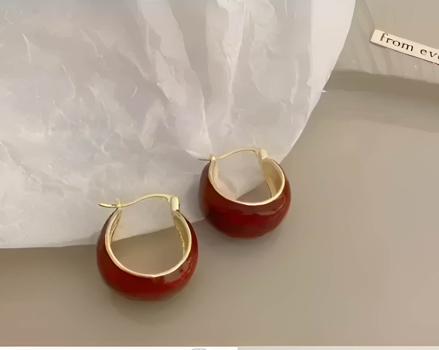 RubyHalo Korean Minimal Hoop Stud Earrings