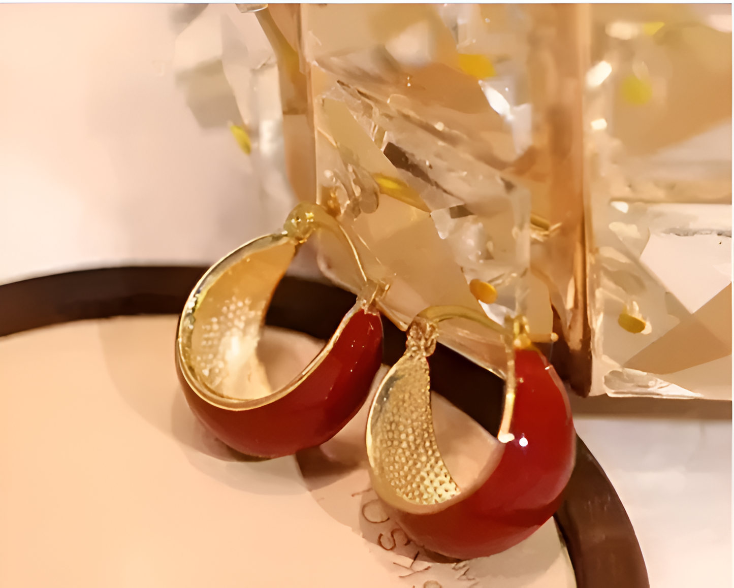 RubyHalo Korean Minimal Hoop Stud Earrings